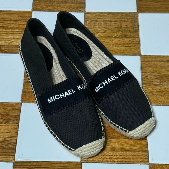 Michael Kors Zara Small Weave Canvas Espadrille Size 8.5 Women